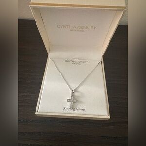 NEW Cynthia Rowley Sterling Silver Cross Necklace